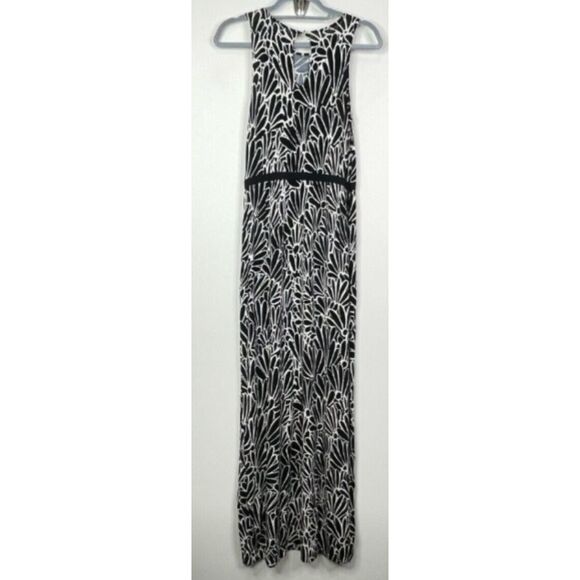 LOFT Jersey Floral Sleeveless Geometric Maxi Dress Women's Size XS - Picture 8 of 9